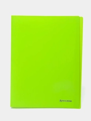 Папка 40 вкладышей BRAUBERG "Neon", 25 мм, неоновая, зеленая