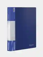 Синий папка BRAUBERG 60 вкладышей, 0,8 мм