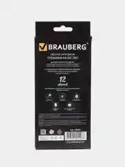 Карандаши цветные BRAUBERG Artist line, 12 цветов, черный корпус, 180539