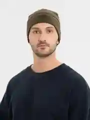 Приглушённый хаки шапка флисовая, двойная