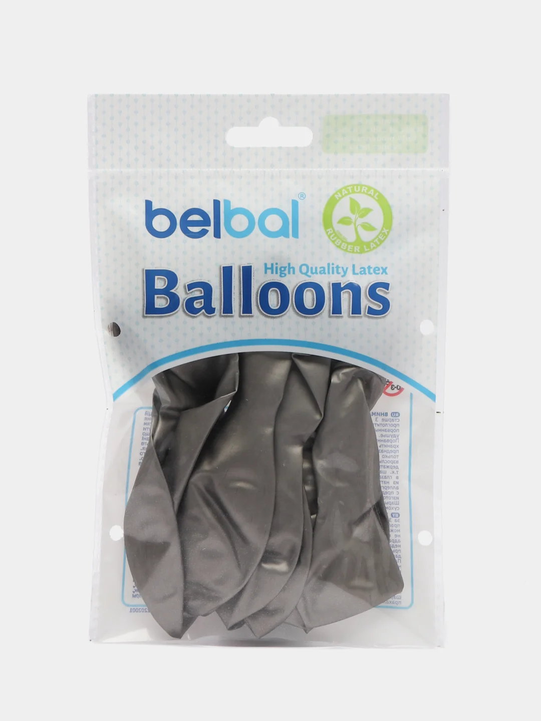 Серый воздушные шары Belbal "Хром", 14", 36 см, 12 штук