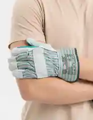 Перчатки спилковые, комбинированные, усиленные