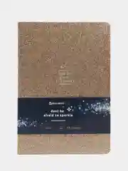 Тетрадь A5 48л, сшивка, в точку, кожзам с блестками, золотой, BRAUBERG SPARKLE, 403854