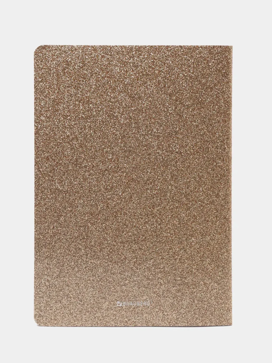 Тетрадь A5 48л, сшивка, в точку, кожзам с блестками, золотой, BRAUBERG SPARKLE, 403854