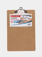 Доска-планшет BRAUBERG "Eco" с прижимом бабочка, А4, (230х326 мм), МДФ, 3 мм, 232228