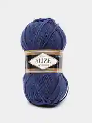 Темно-синий пряжа Alize Lanagold, 49% шерсть, 51% акрил, 100 г, 240 м