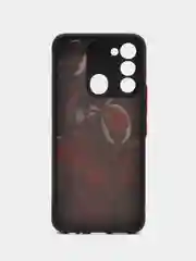 Багровый чехол с рисунком на Tecno Spark 8C и Tecno Go 2022 (Текно Спарк 8С и Текно Го 2022)