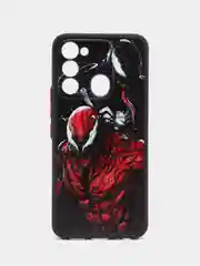 Багровый чехол с рисунком на Tecno Spark 8C и Tecno Go 2022 (Текно Спарк 8С и Текно Го 2022)