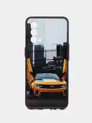 Золотой чехол с рисунком на Realme GT Master Edition (Реалми ГТ Мастер Эдишн)