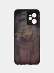 Сиреневый чехол с рисунком на Realme C35 (Реалми С35)