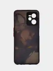 Фиолетовый чехол с рисунком на Realme C35 (Реалми С35)