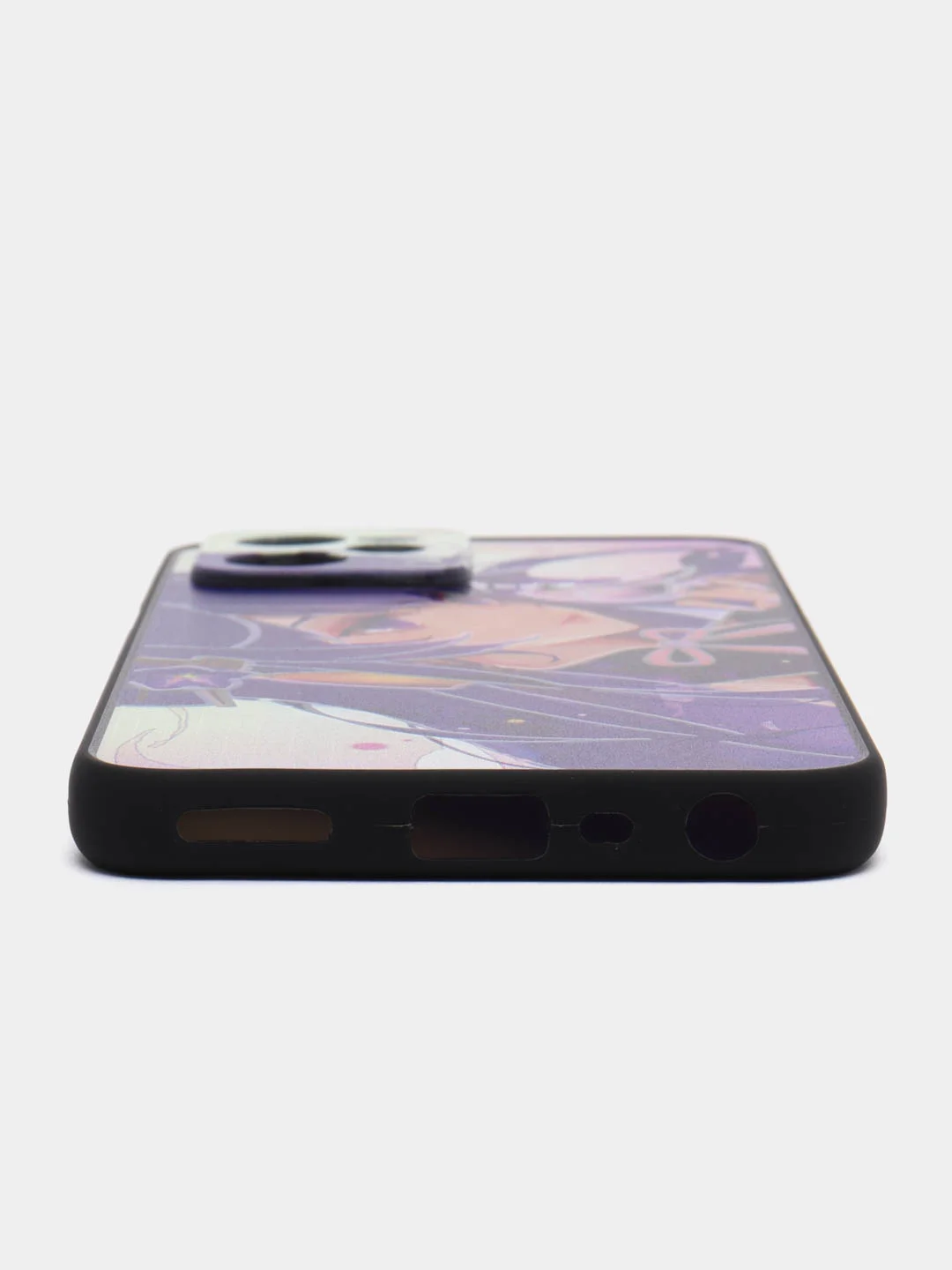 Фиолетовый чехол с рисунком на Realme C35 (Реалми С35)