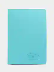 Тетрадь A5 48л, сшивка, клетка, кожзам SoftTouch, голубой, BRAUBERG RAINBOW, 403880