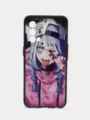 Сиреневый чехол с рисунком на Realme GT Master Edition (Реалми ГТ Мастер Эдишн)