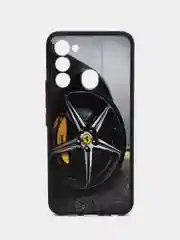Серебряный чехол с рисунком на Tecno Spark 8C и Tecno Go 2022 (Текно Спарк 8С и Текно Го 2022)