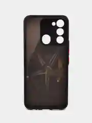 Серебряный чехол с рисунком на Tecno Spark 8C и Tecno Go 2022 (Текно Спарк 8С и Текно Го 2022)
