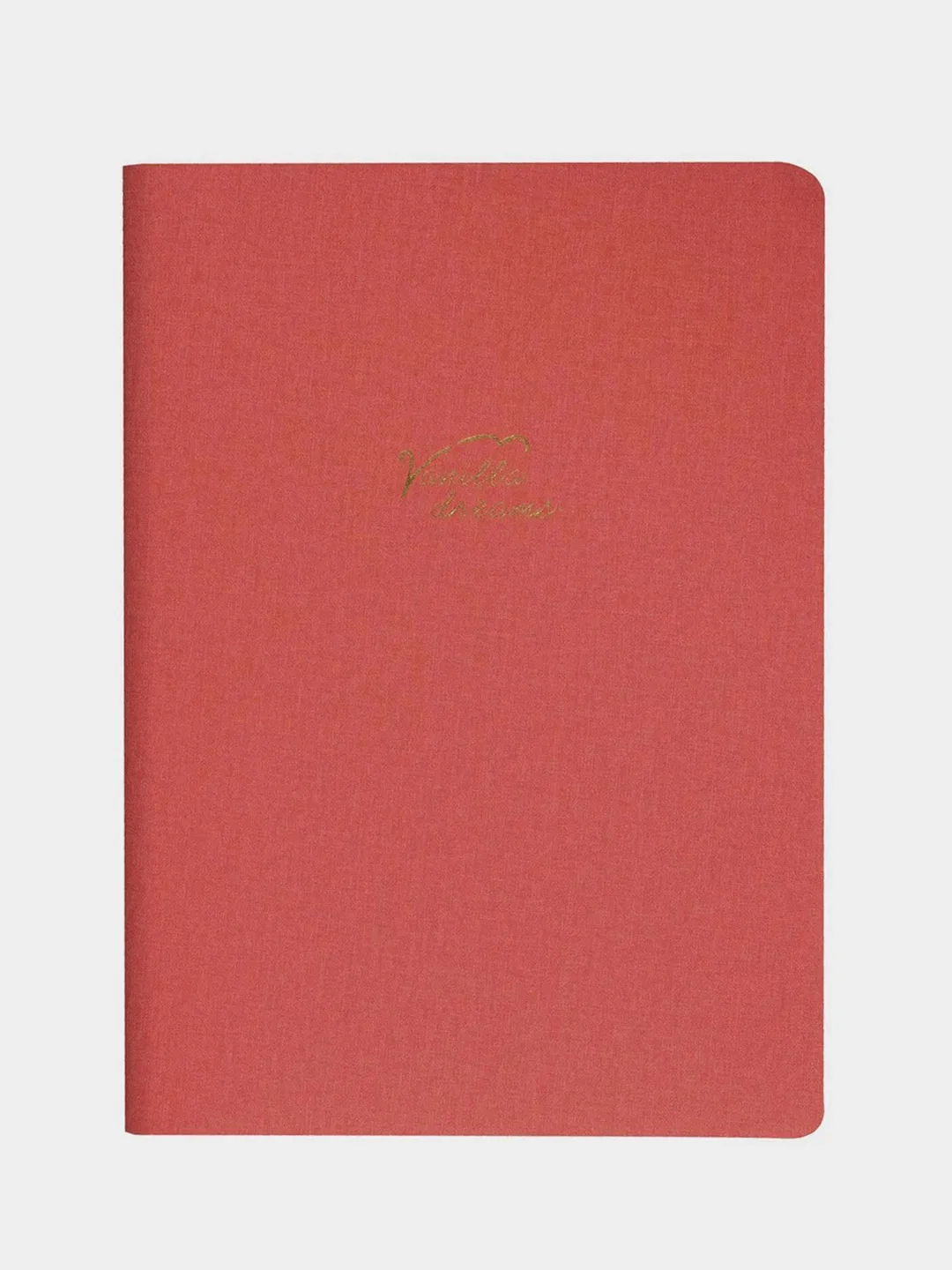 Тетрадь B5 60л, клетка, экокожа под лён, коралловый, BRAUBERG PASTEL, 403873