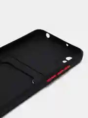 Черный силиконовый чехол для Xiaomi Redmi 9A (Сяоми Редми 9А), с карманом для карт, прозрачный