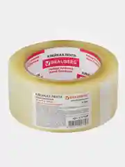 Клейкая лента упаковочная BRAUBERG, прозрачная, 48 мм х 100 м, 45 микрон, 221109