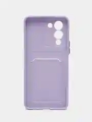 Сиреневый чехол для Infinix NOTE 12 G96 (Инфиникс Нот 12 Джи 96) с карманом для карт