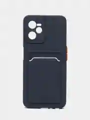 Морской чехол для Realme C35 (Реалми С35), прозрачный, с карманом для карт