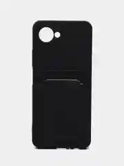 Черный чехол Realme C30 C30S Realme 50i PRIME Реалми С30 50i Прайм с карманом для карт прозрачный