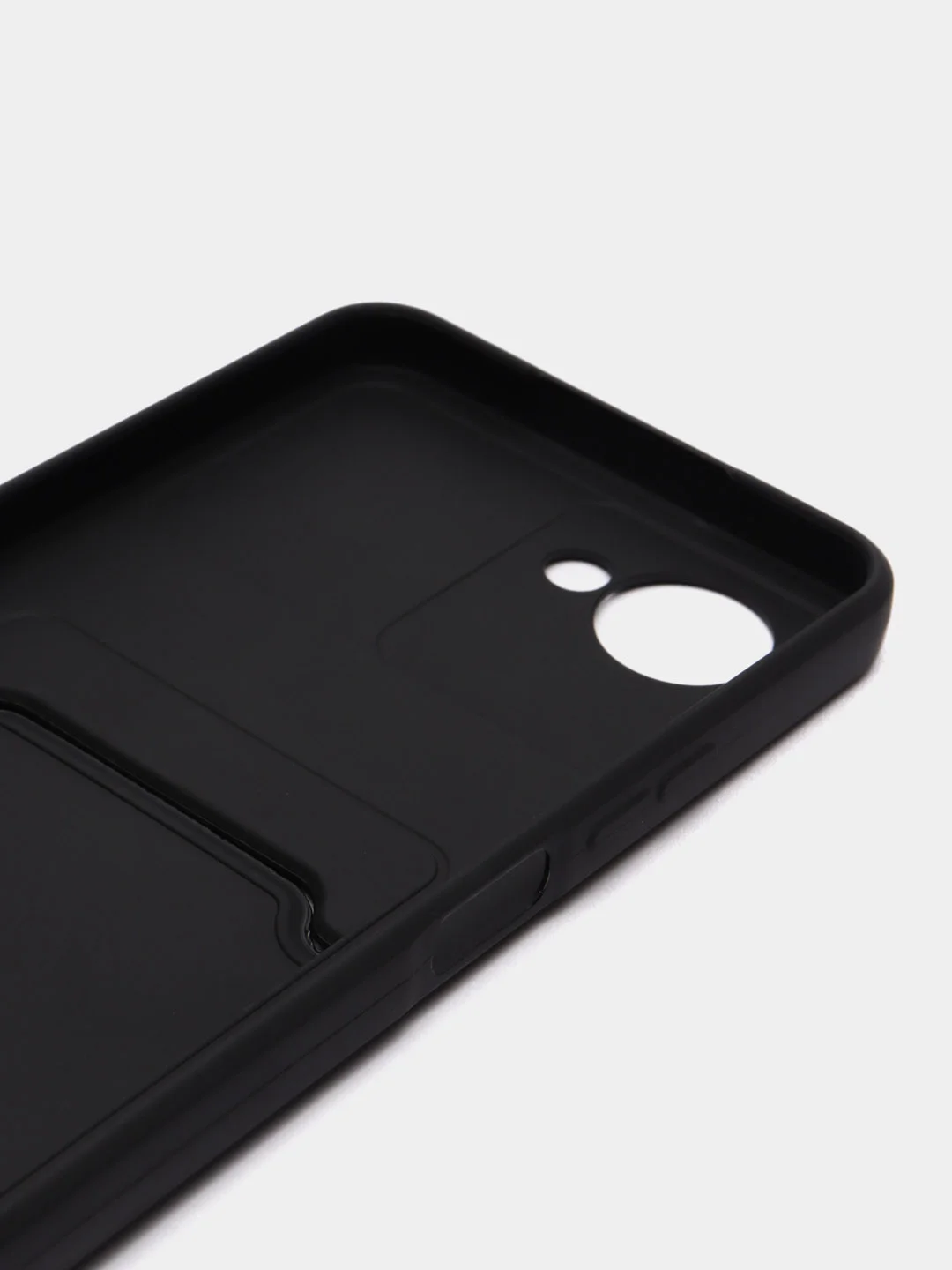 Черный чехол Realme C30 C30S Realme 50i PRIME Реалми С30 50i Прайм с карманом для карт прозрачный