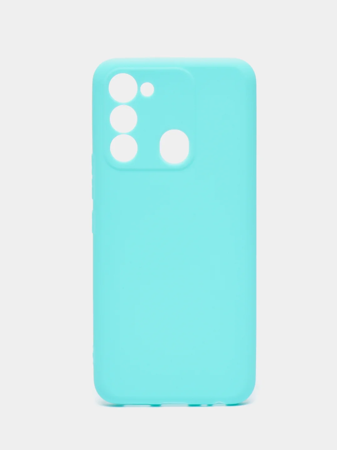 Бирюзовый чехол Tecno Spark GO 2022, Tecno Spark 8C силиконовый, цветной, матовый