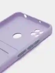 Сиреневый силиконовый чехол Xiaomi Redmi 9C 10A Сяоми Редми 9С 10А, с карманом для карт, прозрачный