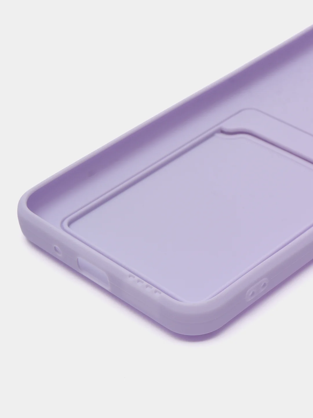 Сиреневый силиконовый чехол Xiaomi Redmi 9C 10A Сяоми Редми 9С 10А, с карманом для карт, прозрачный