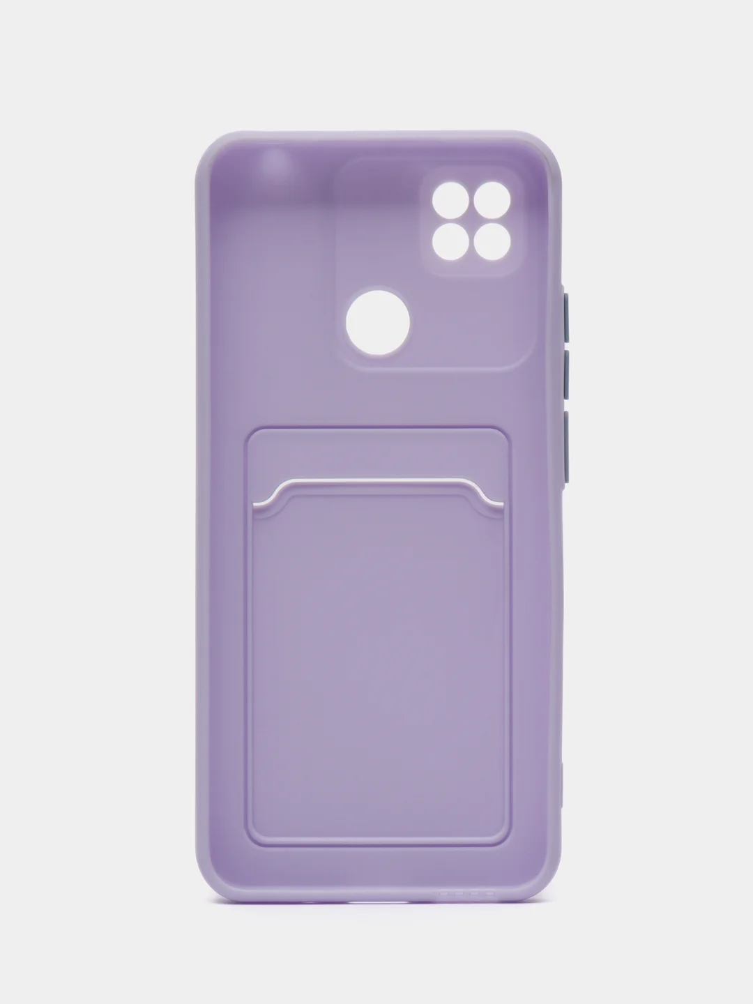 Сиреневый силиконовый чехол Xiaomi Redmi 9C 10A Сяоми Редми 9С 10А, с карманом для карт, прозрачный