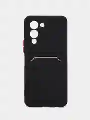 Черный чехол для Infinix NOTE 12 G96 (Инфиникс Нот 12 Джи 96) с карманом для карт