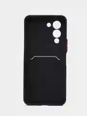 Черный чехол для Infinix NOTE 12 G96 (Инфиникс Нот 12 Джи 96) с карманом для карт