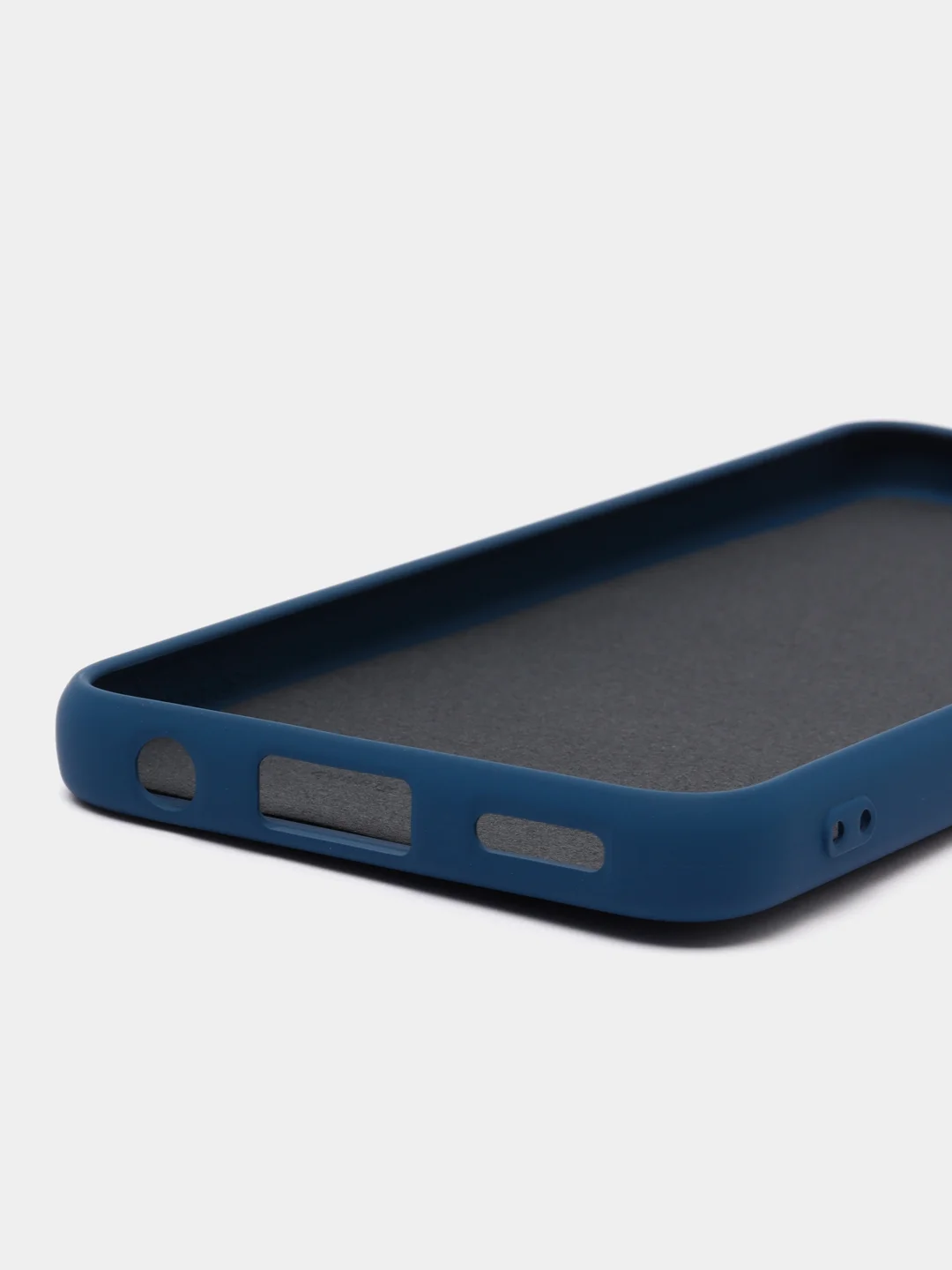 Темно-синий чехол силиконовый Silicone Cover для Tecno Spark 9 Pro