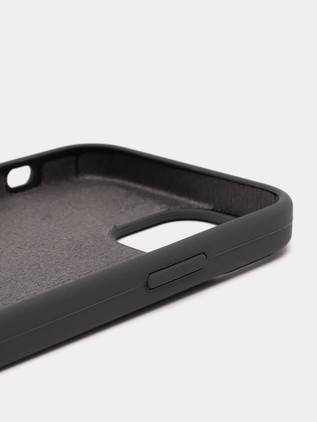Тёмно-серый чехол силиконовый для iPhone 13, 13 Pro, 13 Pro Max, с закрытым низом