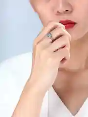 Женское кольцо с серебром, регулируемое