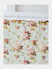 Бирюзовый комплект штор для кухни LeoHome, с подхватом, 1 штука