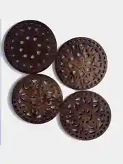 Белый подставки под кружки, стаканы, бокалы, подстаканник (бирдекель) 4 шт 10 см