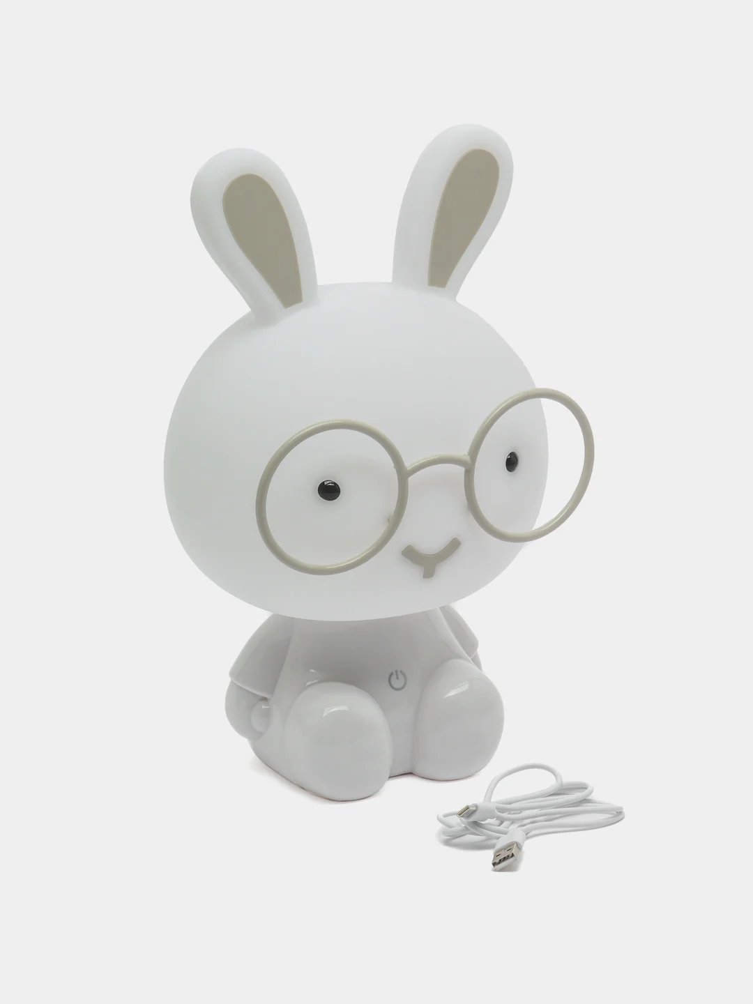 Белый bluetooth колонка, ночник - Зайчик