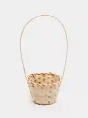 Светло-коричневый корзина с ручкой, 13*13*9,5 см