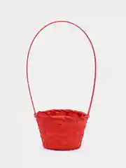Красный корзина с ручкой, 13*13*9,5 см