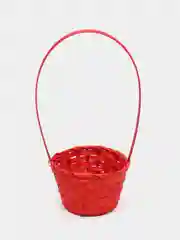 Красный корзина с ручкой, 13*13*9,5 см