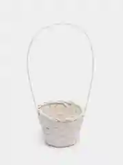 Белый корзина с ручкой, 13*13*9,5 см