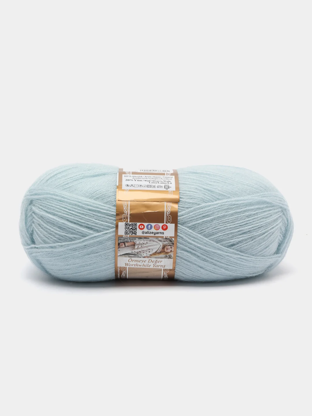 Ледяной пряжа Alize Angora Gold, 20% Шерсть 80% Акрил, 100 г, 550 м (часть 1)
