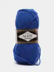 Синий пряжа Alize Lanagold, 49% шерсть, 51% акрил, 100 г, 240 м
