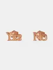 Золотой серьги-гвоздики "Yes-No", пусеты