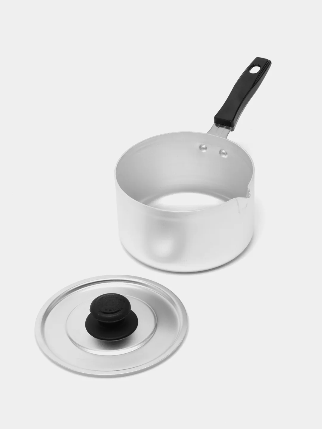 Кастрюля с пластиковой ручкой и металлической крышкой Калитва, 0,75 л