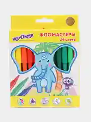 Фломастеры ЮНЛАНДИЯ 24 цвета, "ЭКЗОТИКА", вентилируемый колпачок, картон, 151423