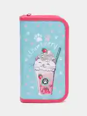 Пенал ЮНЛАНДИЯ, 2 отделения, полиэстер, 19х11 см, Yummy cat, 271023