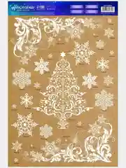 Наклейки для окон многоразовые виниловые, 33*50 см